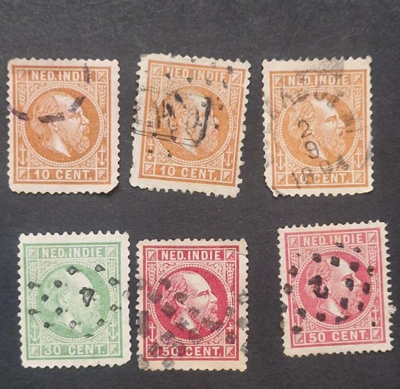 Selection of 20 x  1870 - 1899 Neder Indie stamps