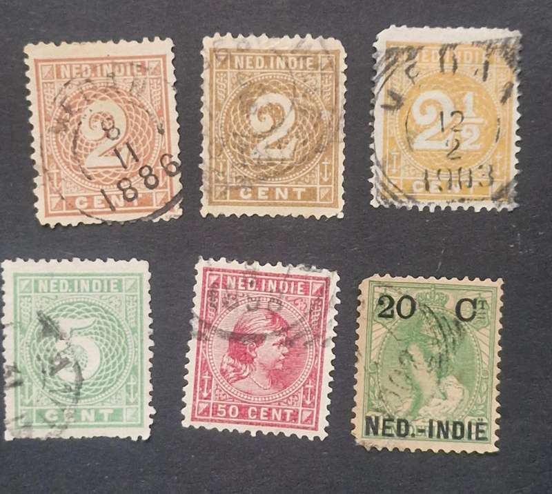 Selection of 20 x  1870 - 1899 Neder Indie stamps