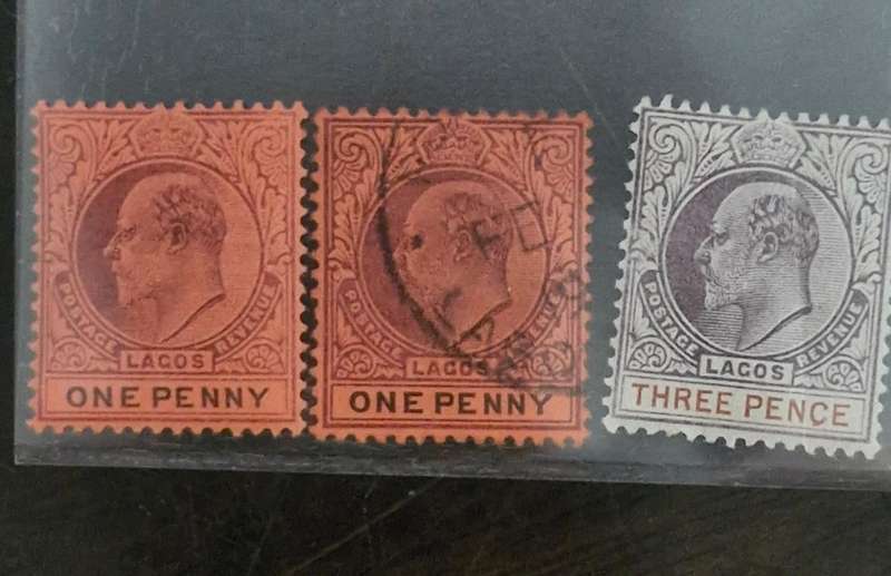 Lovely selection of 8 x Lagos stamps.  5 x Queen Victoria and 3 x King Edward stamps Mint & Used mix