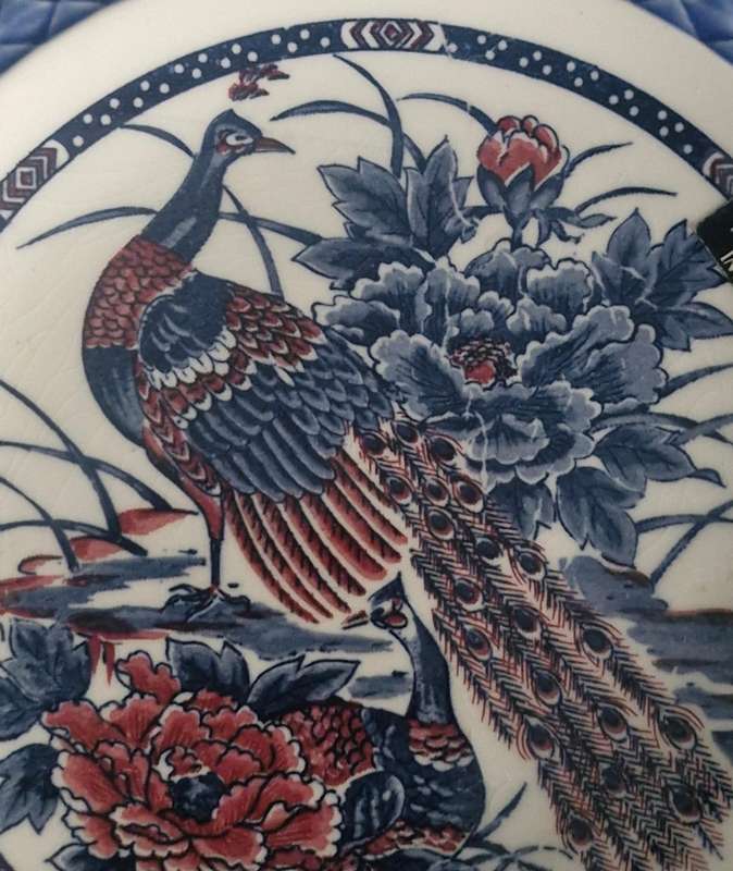 Set of 4 oriental plates/bowls, all with makers marks/label.