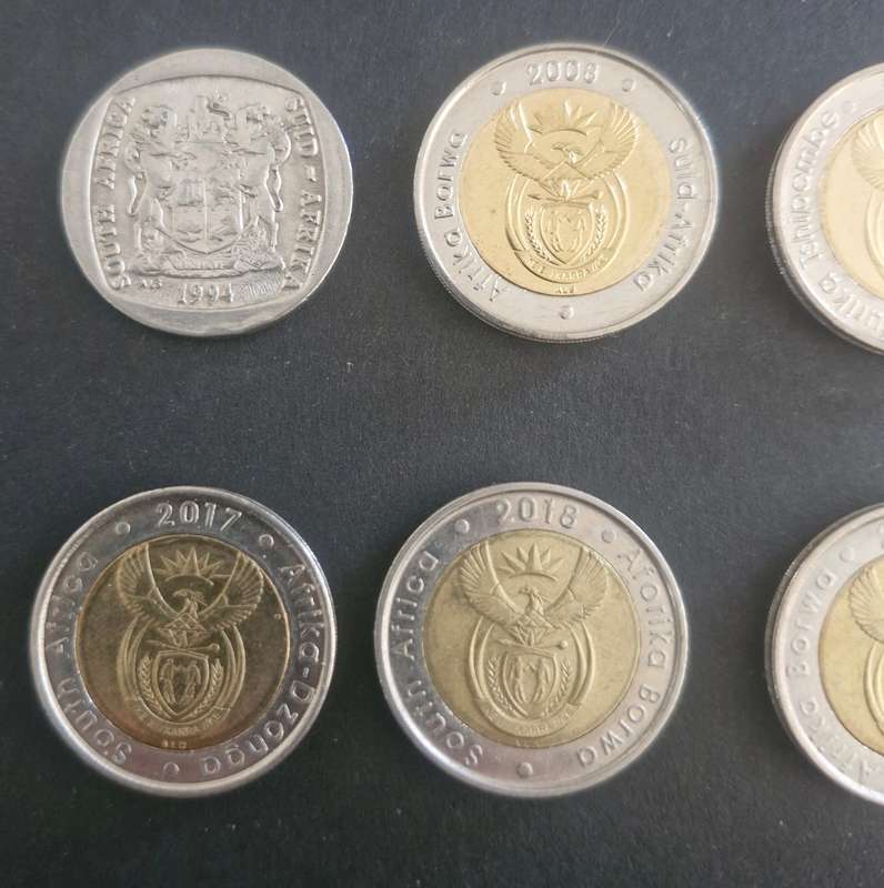 COLLECTION OF 8 MANDELA COMMEMORATIVE COINS INCL 1994 PRESIDENTIAL INAUGURATION