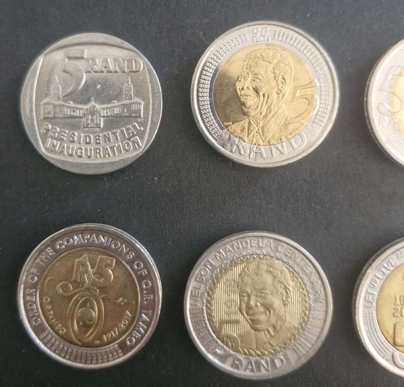 COLLECTION OF 8 MANDELA COMMEMORATIVE COINS INCL 1994 PRESIDENTIAL INAUGURATION