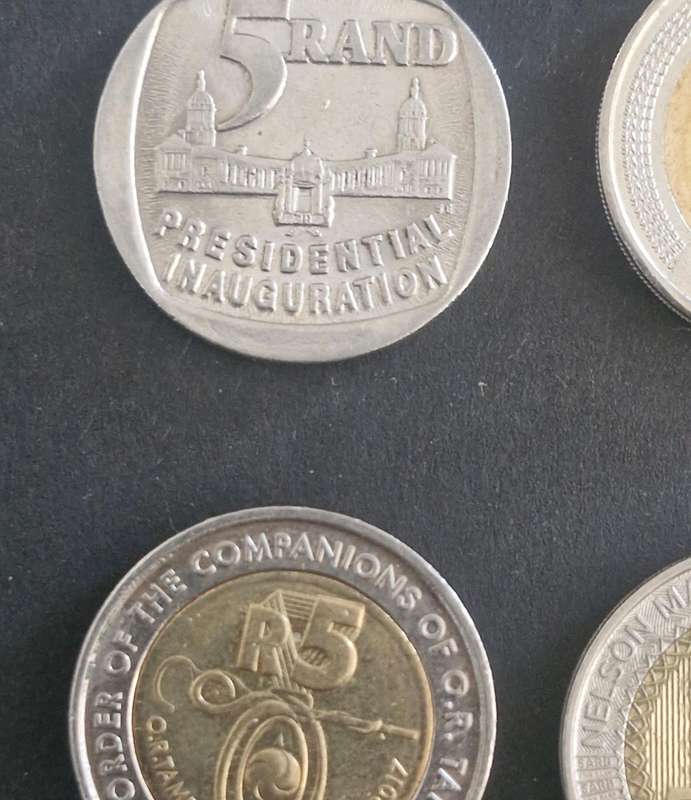 COLLECTION OF 8 MANDELA COMMEMORATIVE COINS INCL 1994 PRESIDENTIAL INAUGURATION