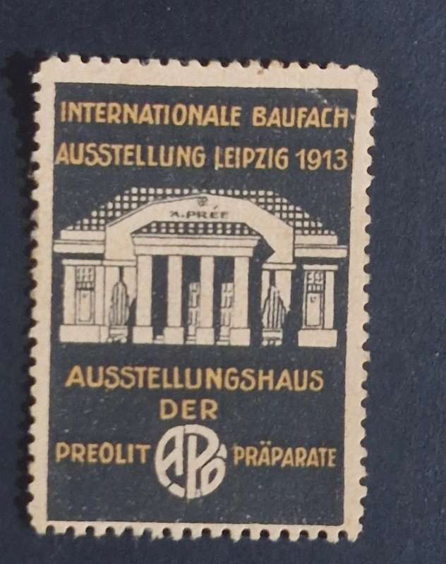 RARE SELECTION OF 8 GERMAN CINDERELLA EXHIBITION STAMPS 1909 - 1914 -INC SILVER MEDAL STAMP