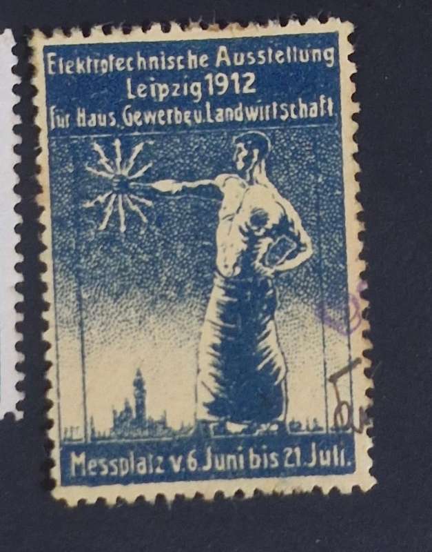 RARE SELECTION OF 8 GERMAN CINDERELLA EXHIBITION STAMPS 1909 - 1914 -INC SILVER MEDAL STAMP