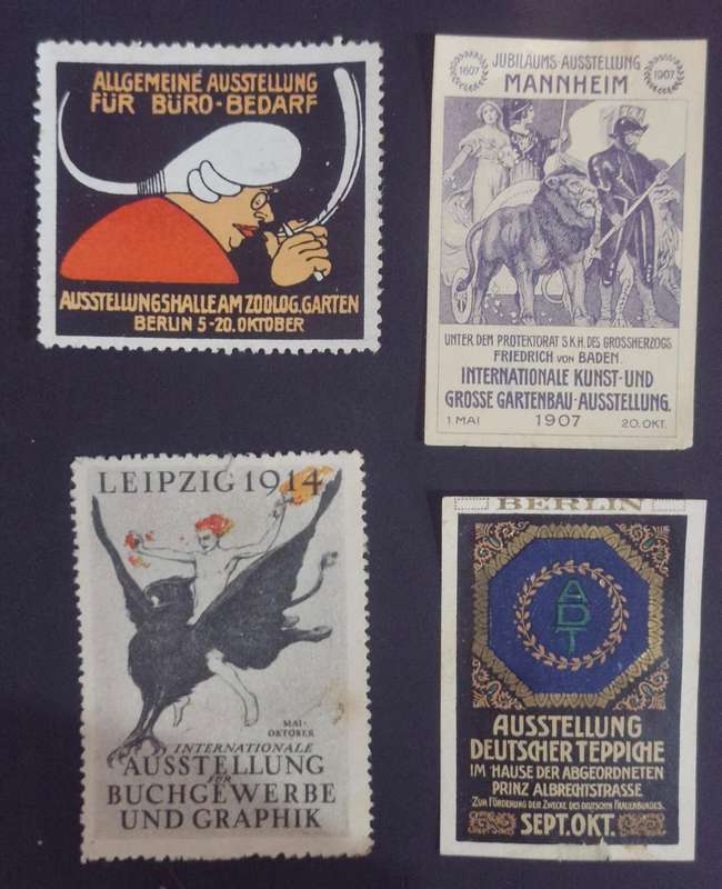 RARE SELECTION OF 12 GERMAN AND OTHER CINDERELLA STAMPS STARTING FROM 1905 ONWARDS