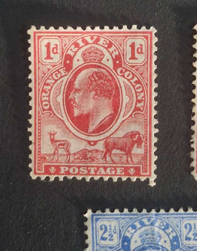 SELECTION OF 5 ORANGE RIVER COLONY STAMPS INCLUDING MINT 6D.