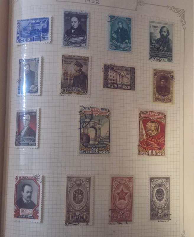 AMAZING 115 PAGE STAMP ALBUM - 1917 - 1956 RUSSIA/USSR ALOT OF RARE STAMPS PICS DONT DO IT JUSTICE