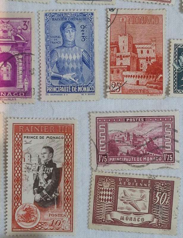Selection of stamps from Monaco from 1891 to more current both used and unused