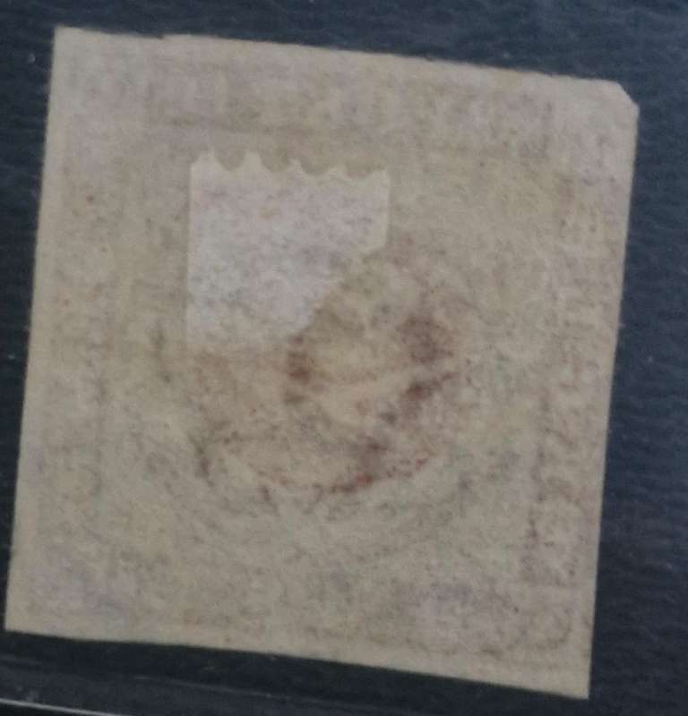 1854 Danish 4 skilling 2nd stamp of 2 listed - Dotted backround (different shade to the 1st stamp)