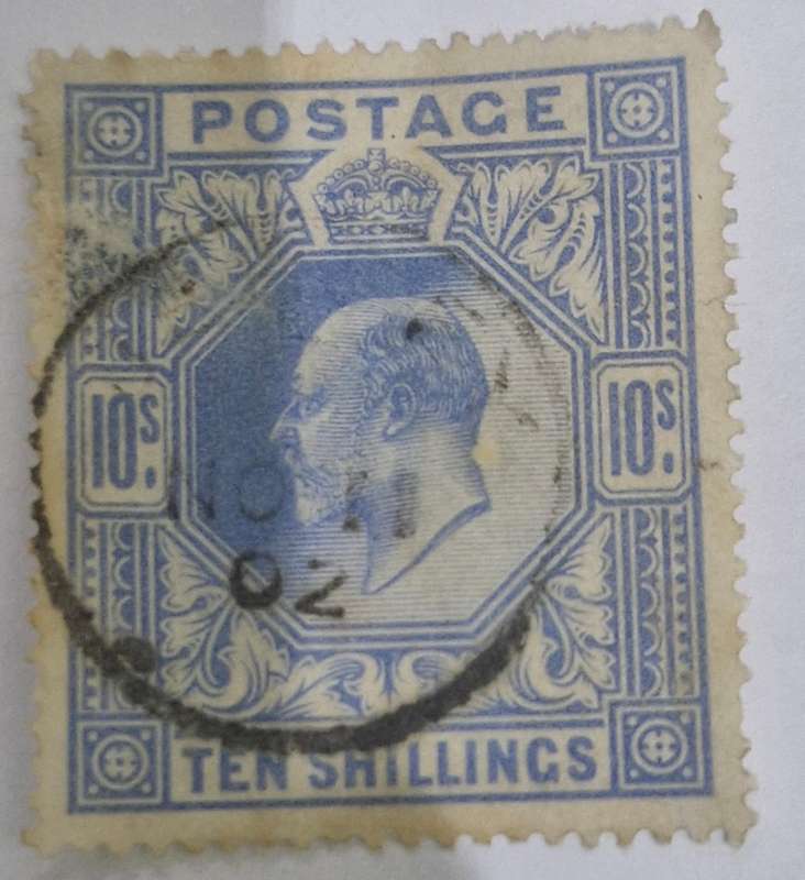 Awesome find!!! 1902 King Edward VII 10 shilling stamp - used