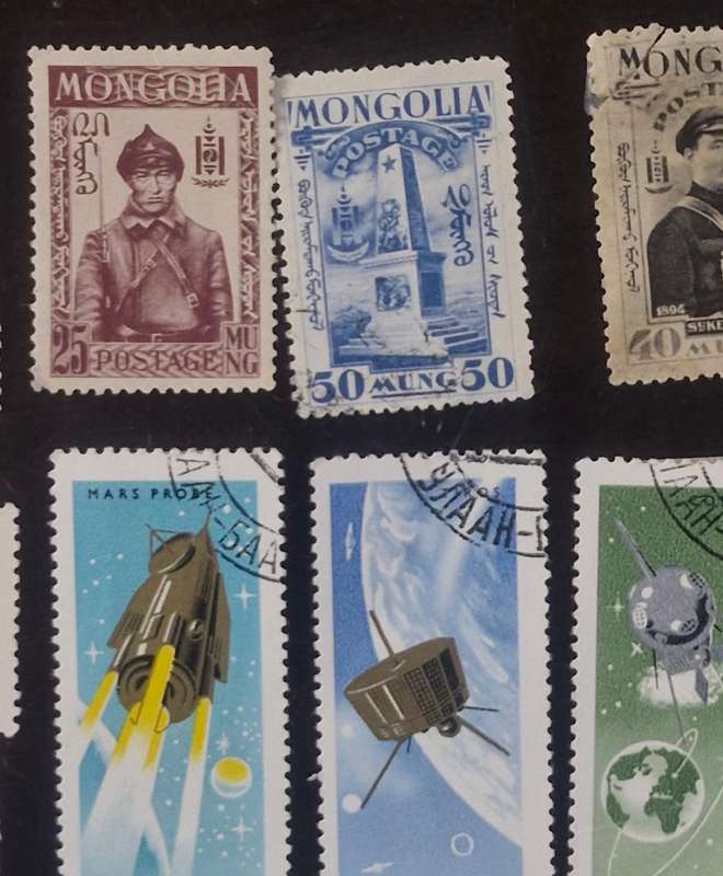 Selection of stamps from Mongolia