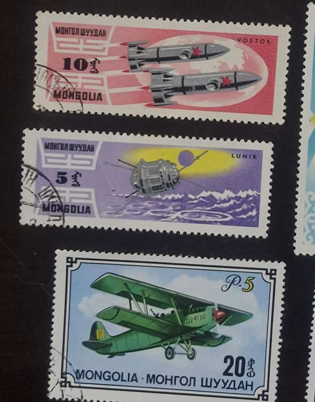 Selection of stamps from Mongolia