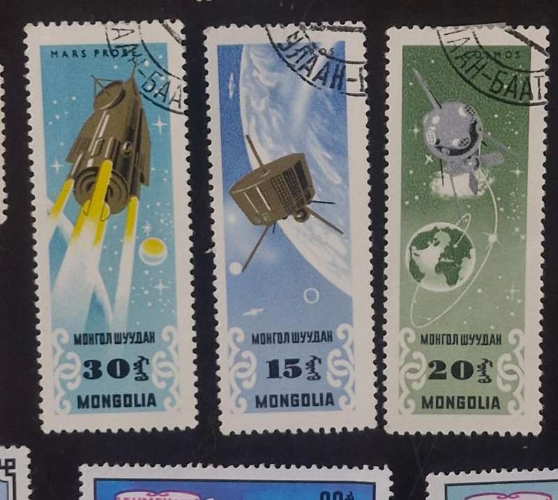 Selection of stamps from Mongolia