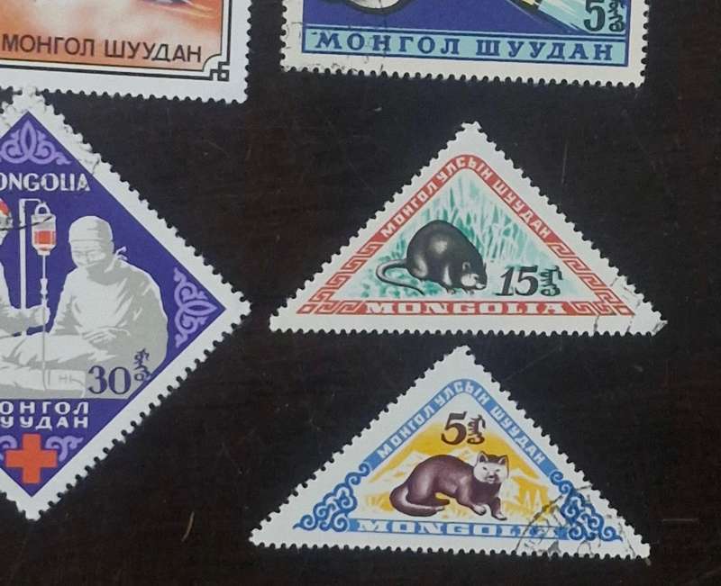 Selection of stamps from Mongolia