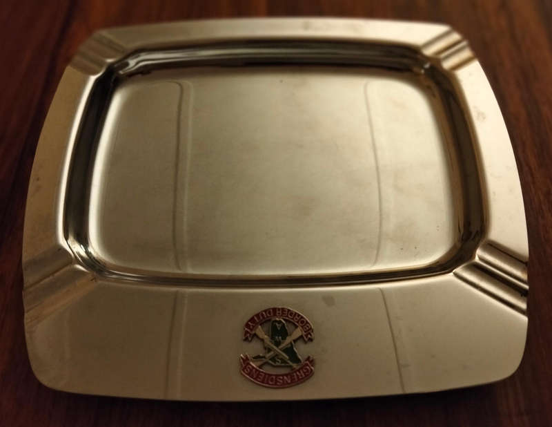 SANDF Border Duty Stainless Steel Ashtray