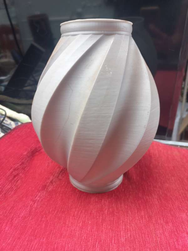 Flower vase plastic 3D printed