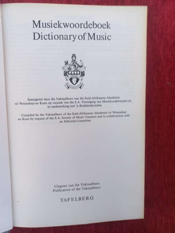 Musiekwoordeboek/Dictionary of music
