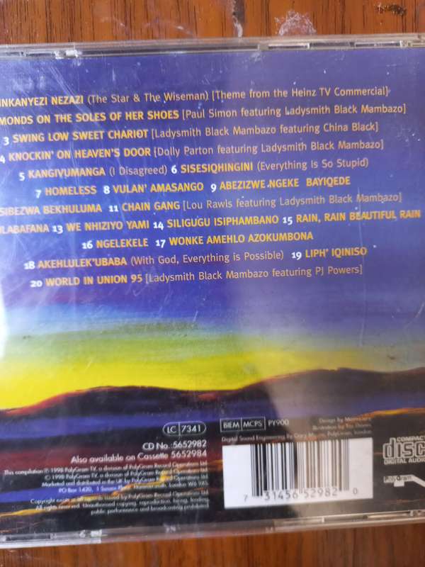 CD of Ladysmith Black Mambazo