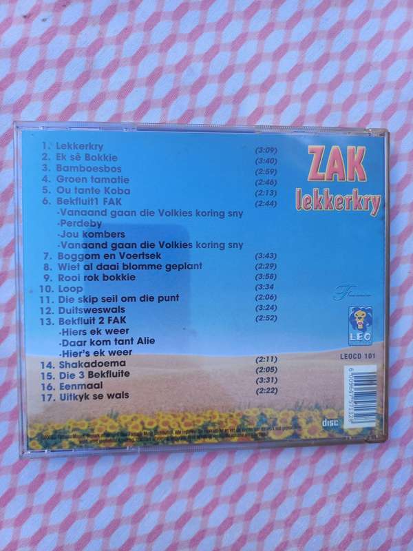 ZAK VAN NIEKERK SE  CD LEKKERKRY