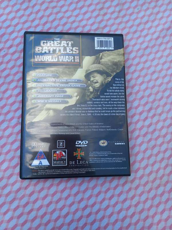 WORLD WAR II, THE GREAT BATTLES DVD