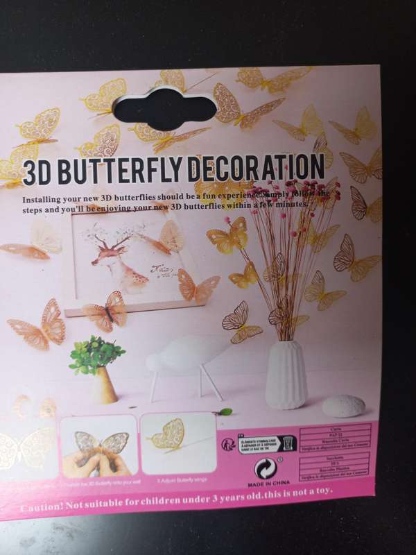 3D BUTTERFLY DECORATION