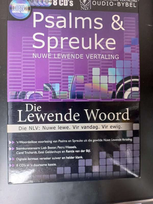 OUDIO BYBEL , PSALMS & SPREUKE. Die lewende vertaling   8 CD's