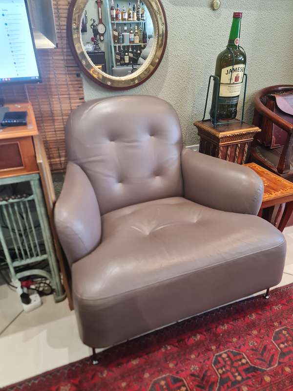 Ligne-Roset Okura Vintage Leather Armchair