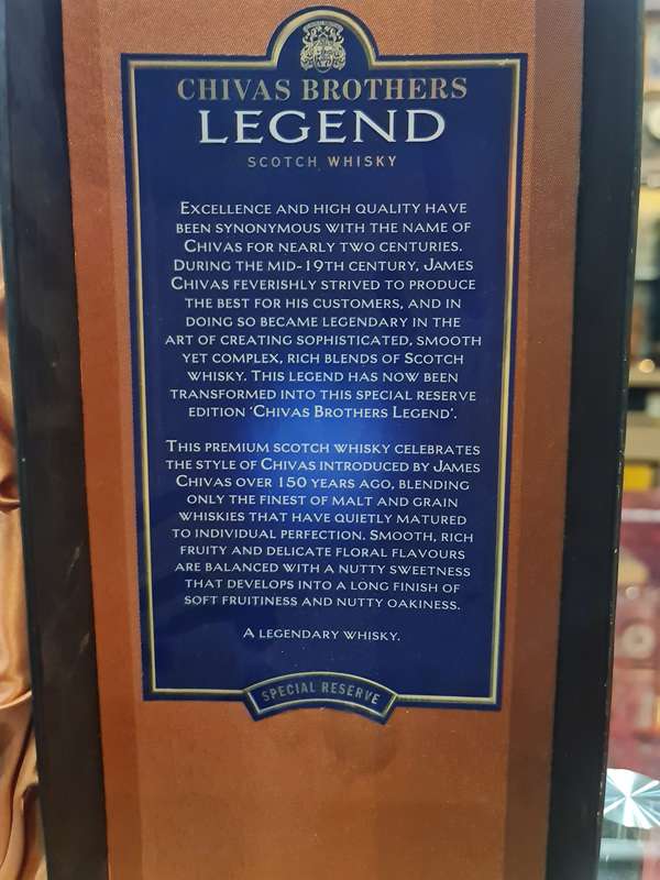 Chivas Brothers Legend Special Reserve Batch No. LD 00120