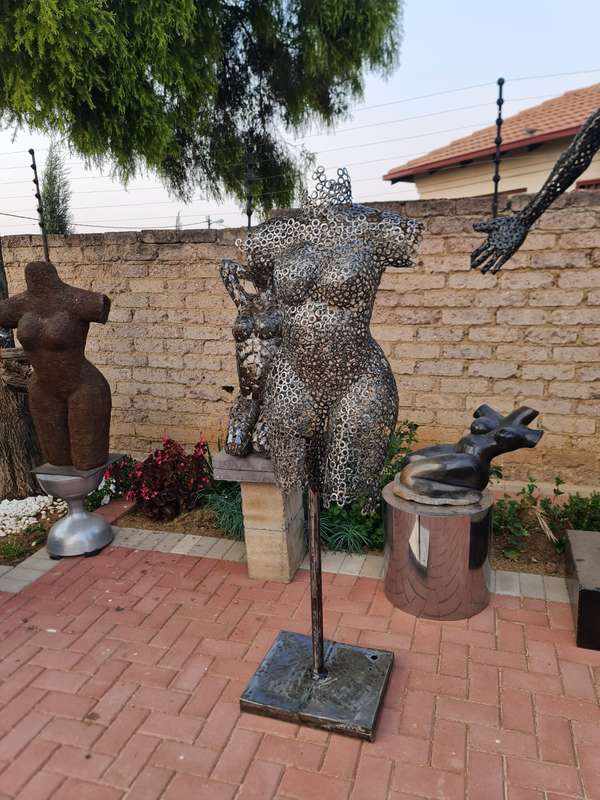 Metal Washers Female Torso Sculpture