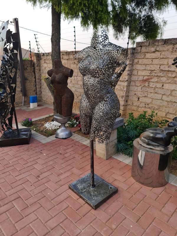 Metal Washers Female Torso Sculpture