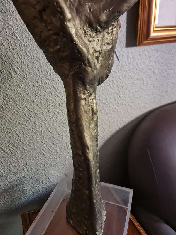 Esther Flowers Upright Plastered Bronze Sculpture