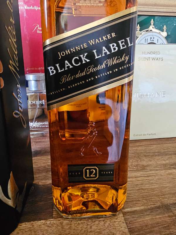 Johnnie Walker Black Label Aged 12 Years 1990s Vintage Gift Tin
