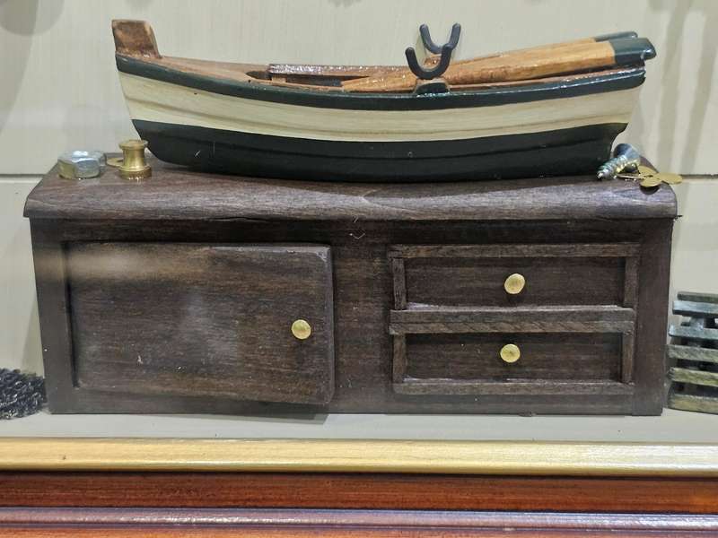 Ship Wheel Framed Clock