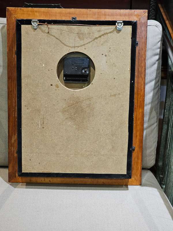 Ship Wheel Framed Clock