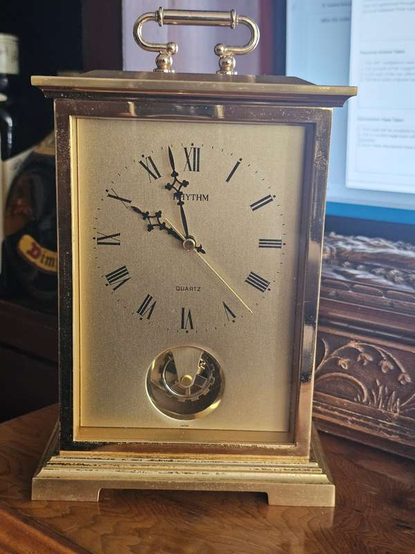 Vintage 1980s Japanese Rhythm Quartz Mantel Clock