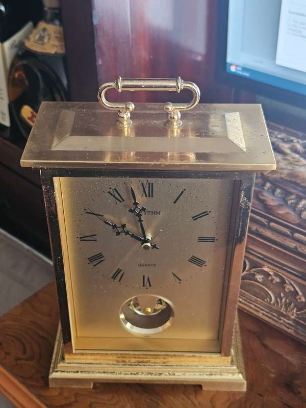 Vintage 1980s Japanese Rhythm Quartz Mantel Clock