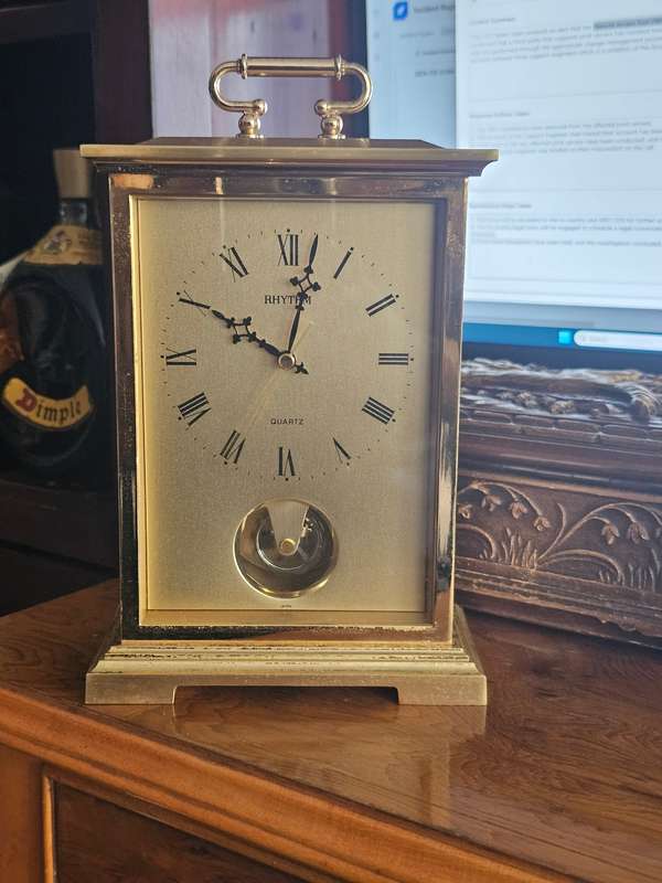 Vintage 1980s Japanese Rhythm Quartz Mantel Clock