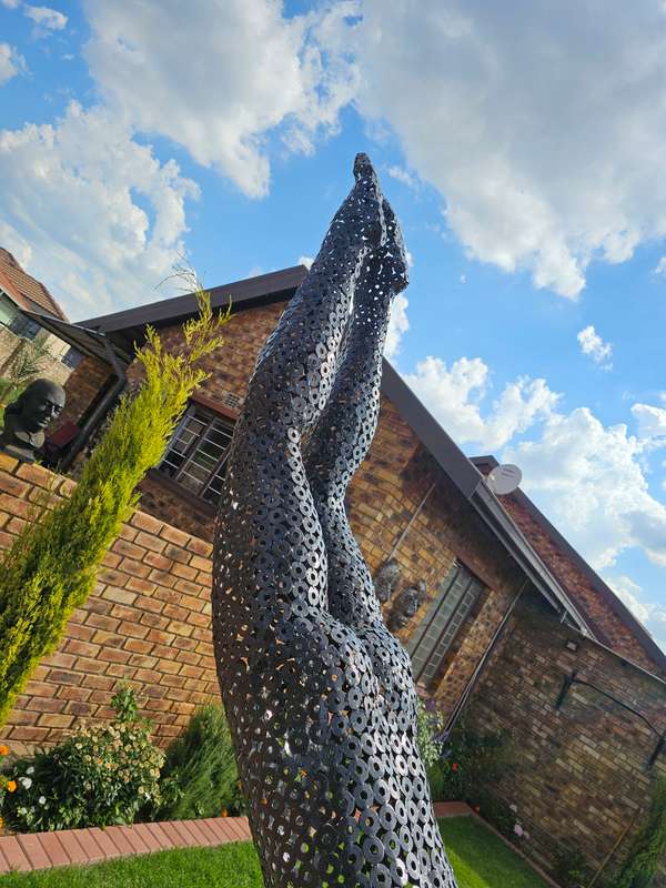 Diver Metal Washers Sculpture