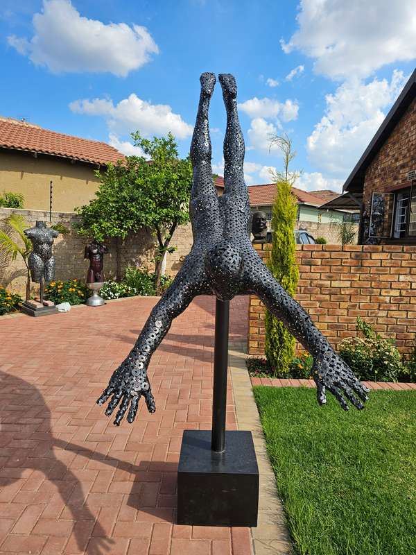 Diver Metal Washers Sculpture
