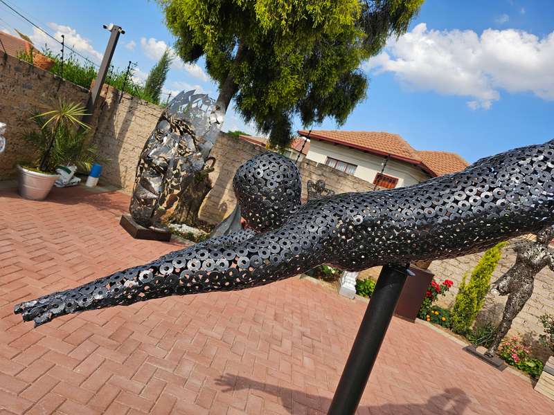 Diver Metal Washers Sculpture