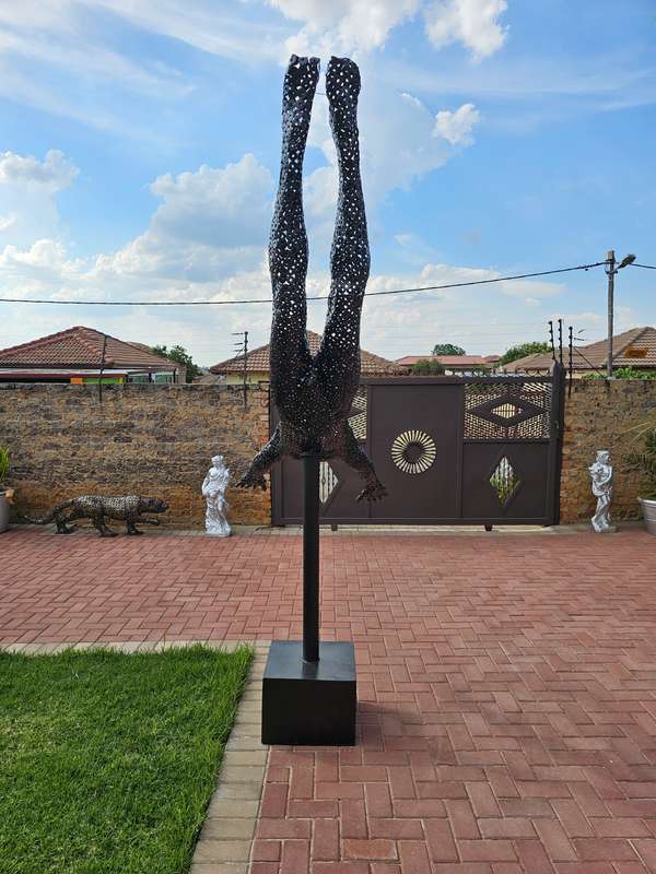 Diver Metal Washers Sculpture