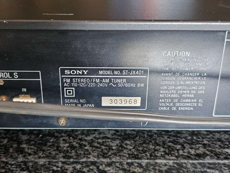 Vintage Sony 1990s St-jx401 Digital Am FM Stereo Tuner