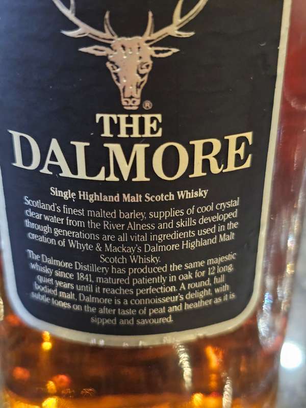 Dalmore 12 Years Old Highland Malt 1980's