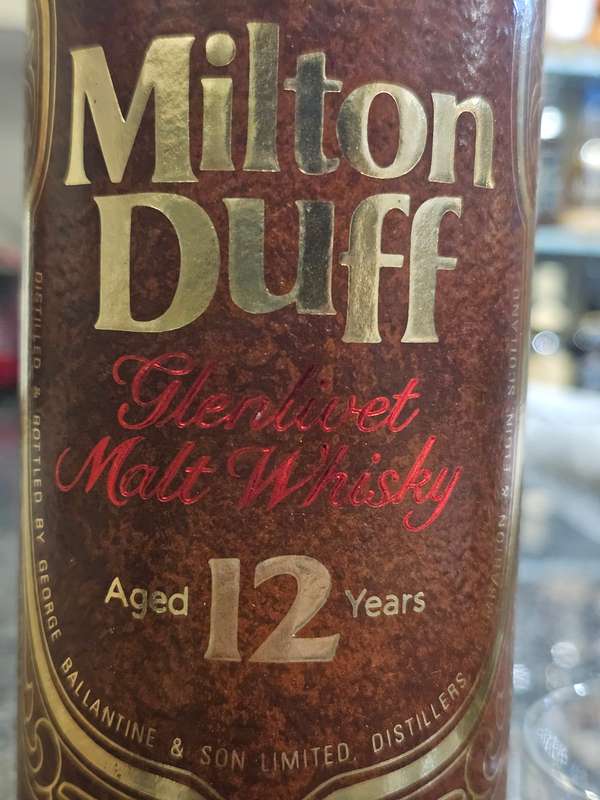 Milton Duff The Glenlivet 12 Year Old 1980s Single Malt Whisky