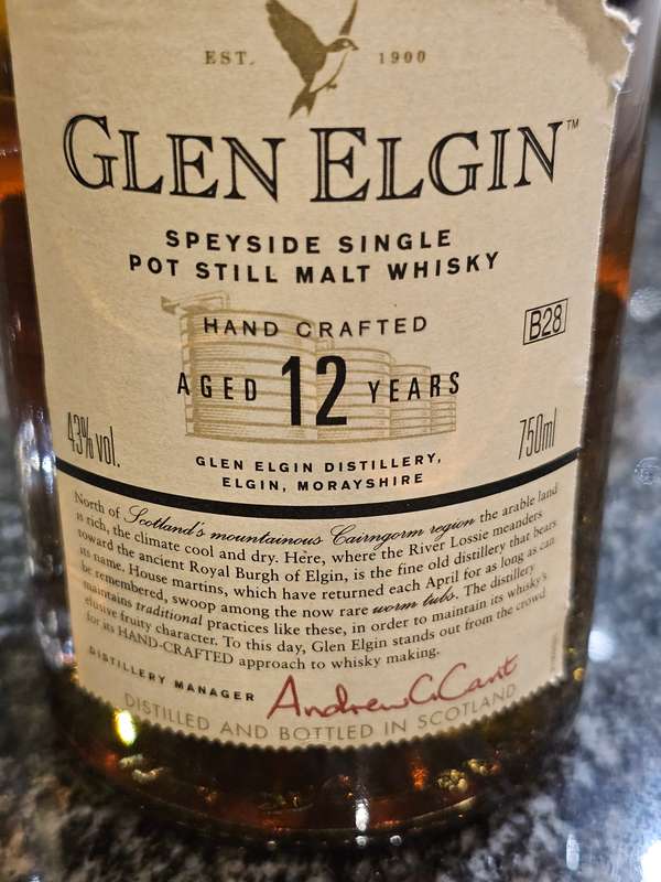 Glen Elgin 12 Year Old Speyside Single Malt