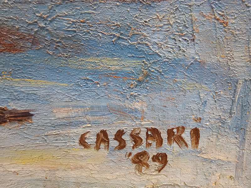 Original Oil on Board Painting By Cassari Dated 1989