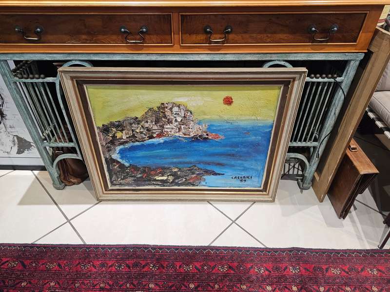 Original Oil on Board Painting By Cassari Dated 1989