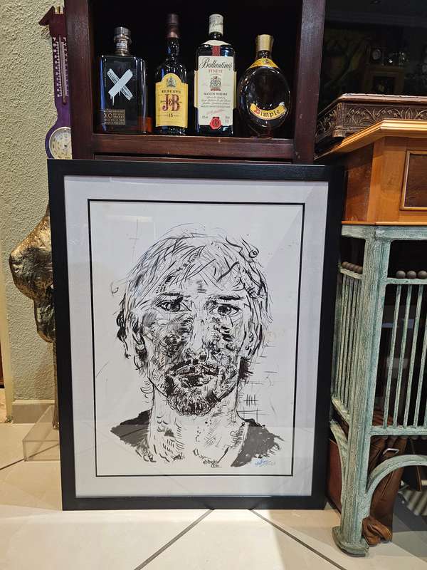 Indistinct Screen Print on Frabriano Paper Framed Art