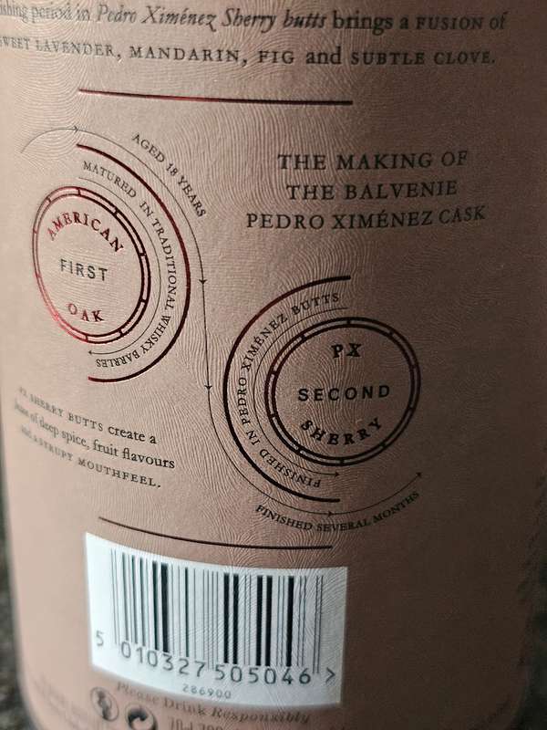 Balvenie 18 year Pedro Ximenez Cask Whisky